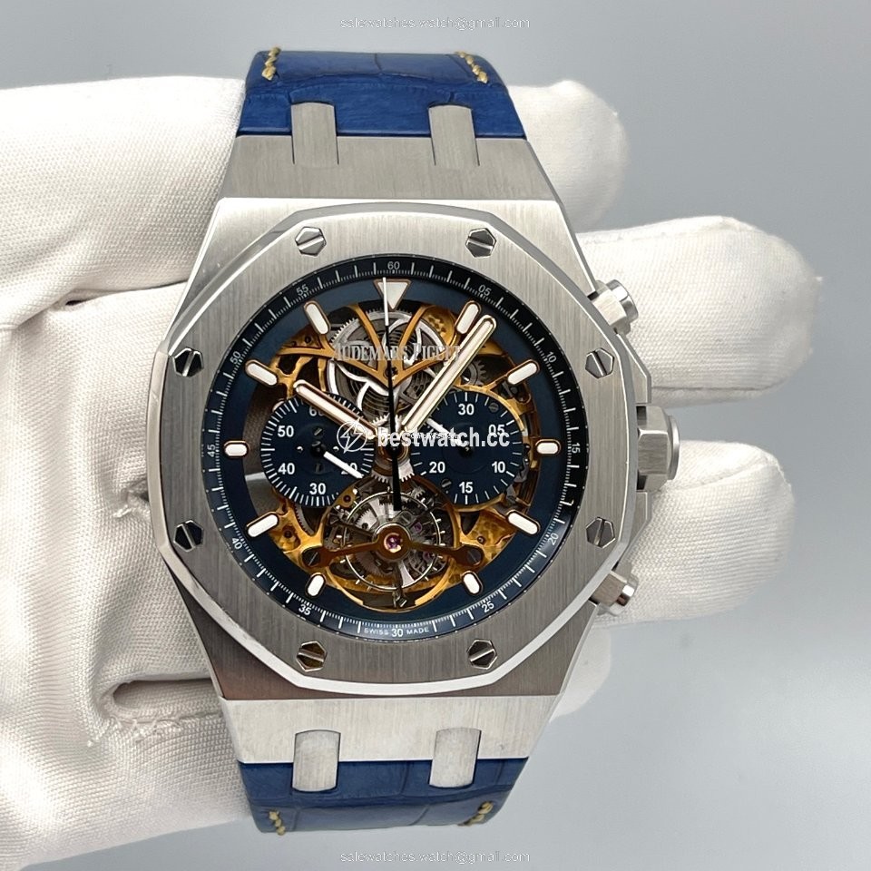 IMG_9085 Audemars Piguet Royal Oak Tourbillon Mens watch Unisex Manual winding Platinum 26347PT.OO.D315CR.01 Replica 2