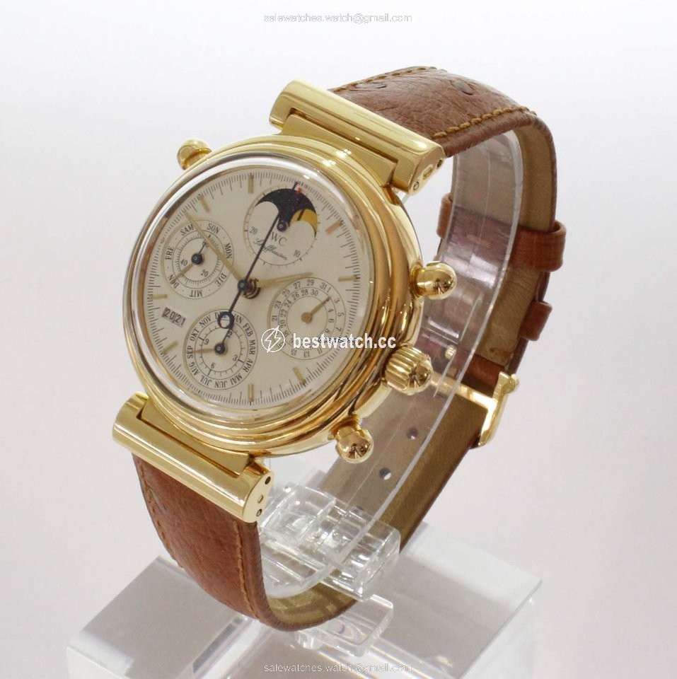 IWC Da Vinci Perpetual Calendar Mens watch Unisex Automatic Yellow gold IW3751 Replica 2