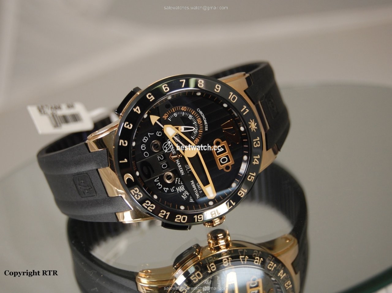 IMG_9085 Ulysse Nardin El Toro Black Toro Mens watch Unisex Automatic Rose gold 326-03 Replica 2