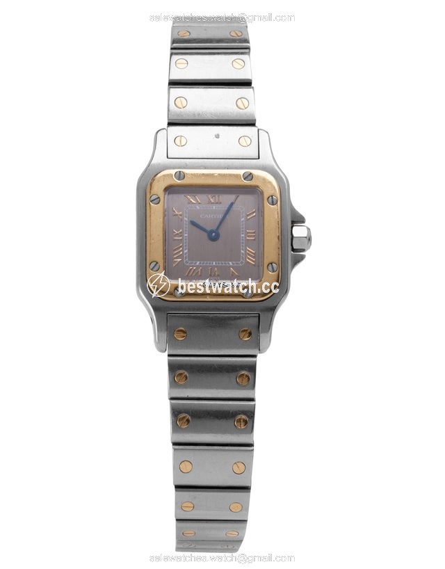 IMG_9085 Cartier Santos Mens watch Unisex Quartz Gold Steel W20031C4 1567 Replica 2