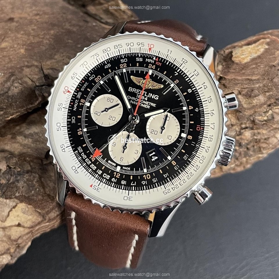 IMG_9085 Breitling Navitimer GMT Automatic Steel AB044121 Replica 2