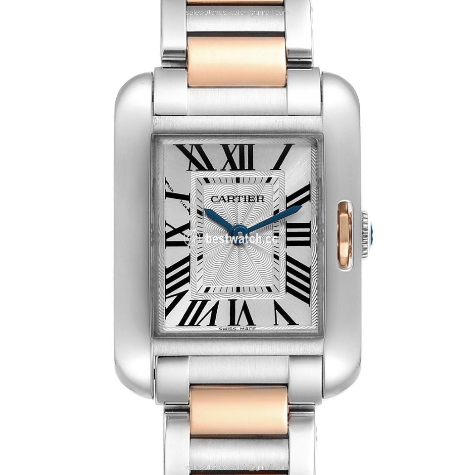 IMG_9085 Cartier Tank Anglaise Womens watch Quartz Gold Steel W5310019 Replica 2
