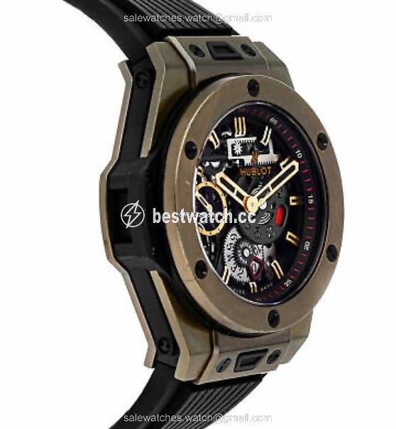 IMG_9085 Hublot Big Bang Meca-10 Mens watch Unisex Manual winding Yellow gold 414.MX.1138.RX Replica 2