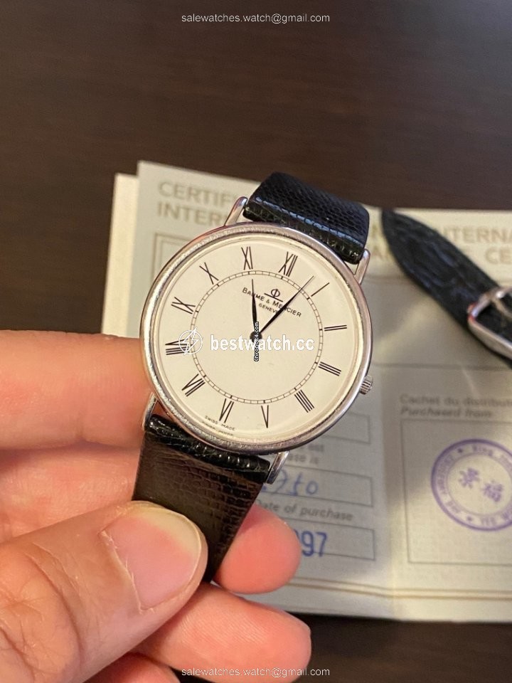 IMG_9085 Baume & Mercier Classima Mens watch Unisex Quartz White gold 15600 Replica 2