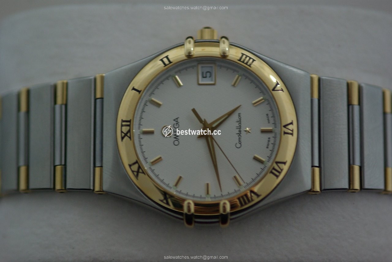 IMG_9085 Omega Constellation Mens watch Unisex Quartz Gold Steel 1312.30 Replica 2