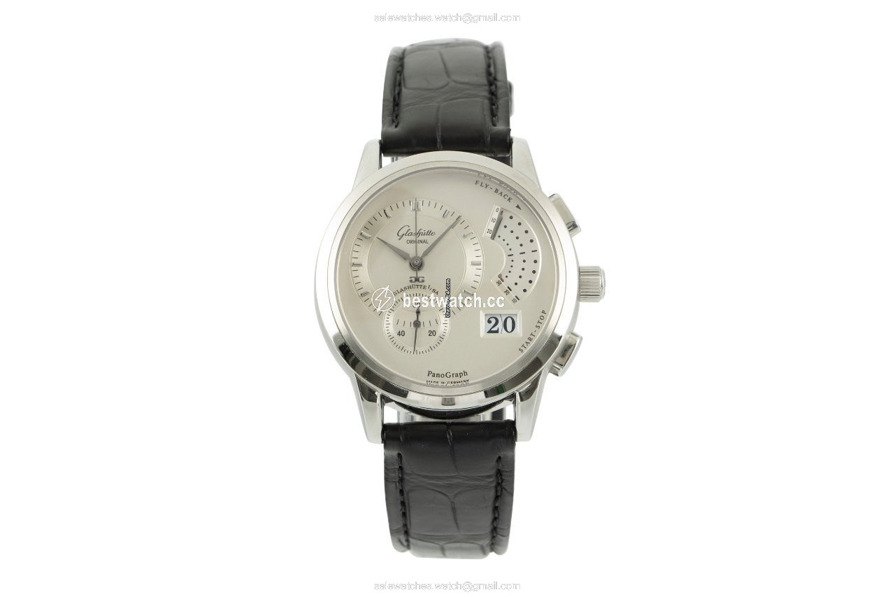 IMG_9085 Glashutte Original PanoGraph Mens watch Unisex Manual winding Steel 61-01-02-02-04 Replica 2