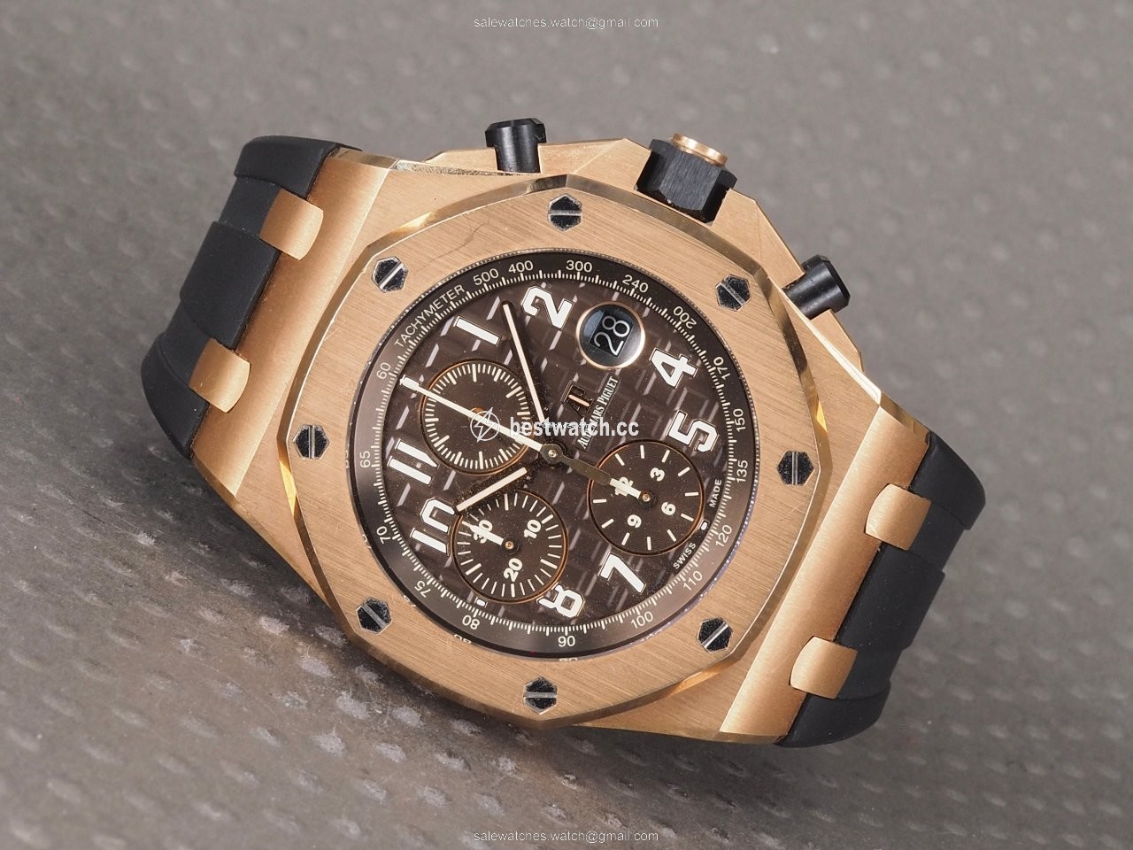 Audemars Piguet Royal Oak Offshore Chronograph Mens watch Unisex Automatic Rose gold 26470OR.OO.A099CR.01 Replica 2
