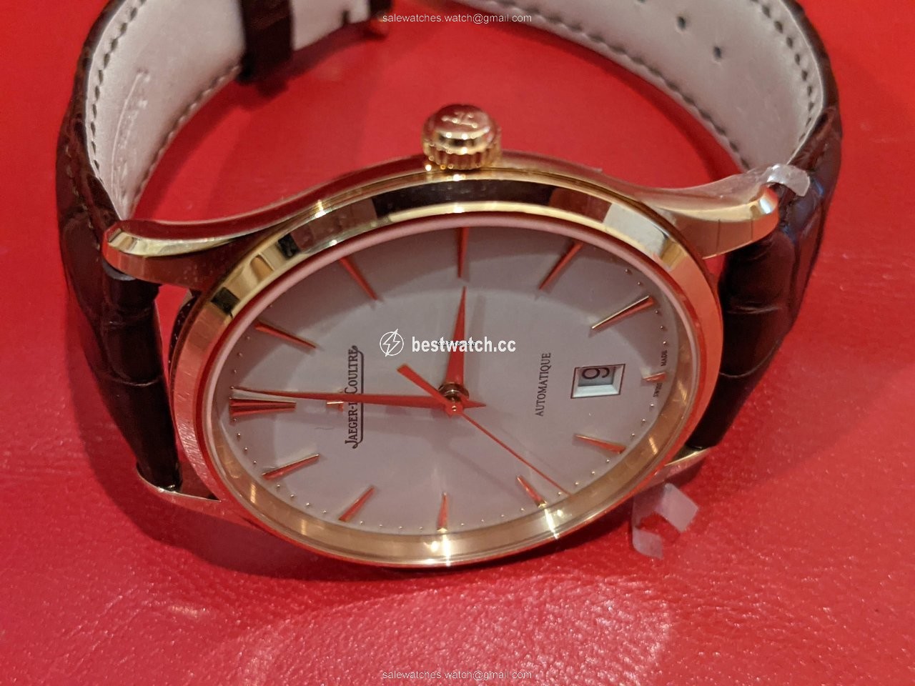 IMG_9085 Jaeger-LeCoultre Master Ultra Thin Date Mens watch Unisex Automatic Rose gold 1232510 Replica 2