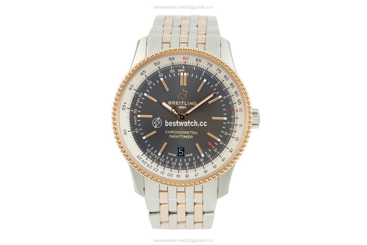 Breitling Navitimer Mens watch Unisex Automatic Gold Steel U17326 Replica 2