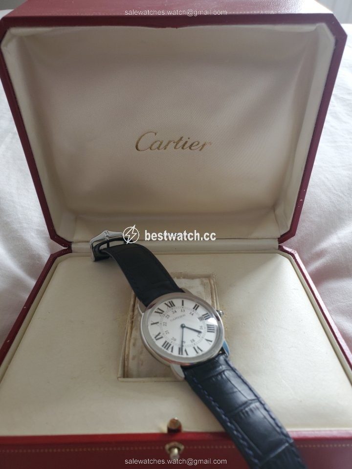 IMG_9085 Cartier Ronde Solo de Cartier Mens watch Unisex Quartz Steel 3603 Replica 2