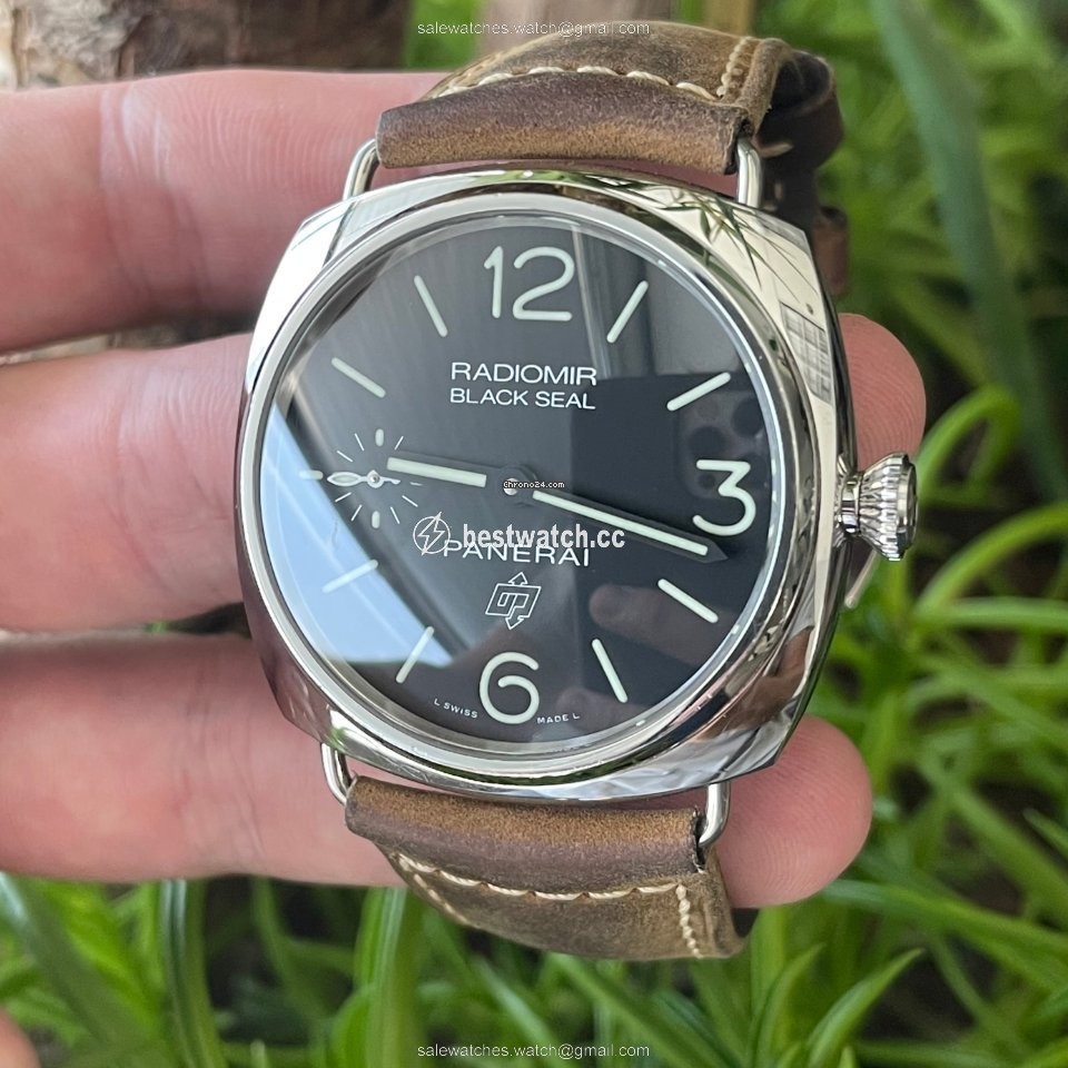 IMG_9085 Panerai Radiomir Black Seal Mens watch Unisex Manual winding Steel PAM 00380 Replica 2