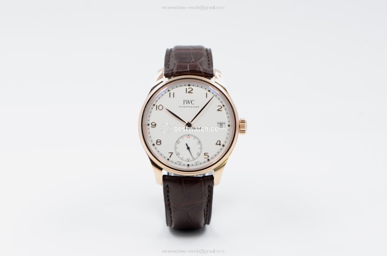 IWC Portuguese Hand-Wound Mens watch Unisex Manual winding Rose gold IW510204 Replica 2