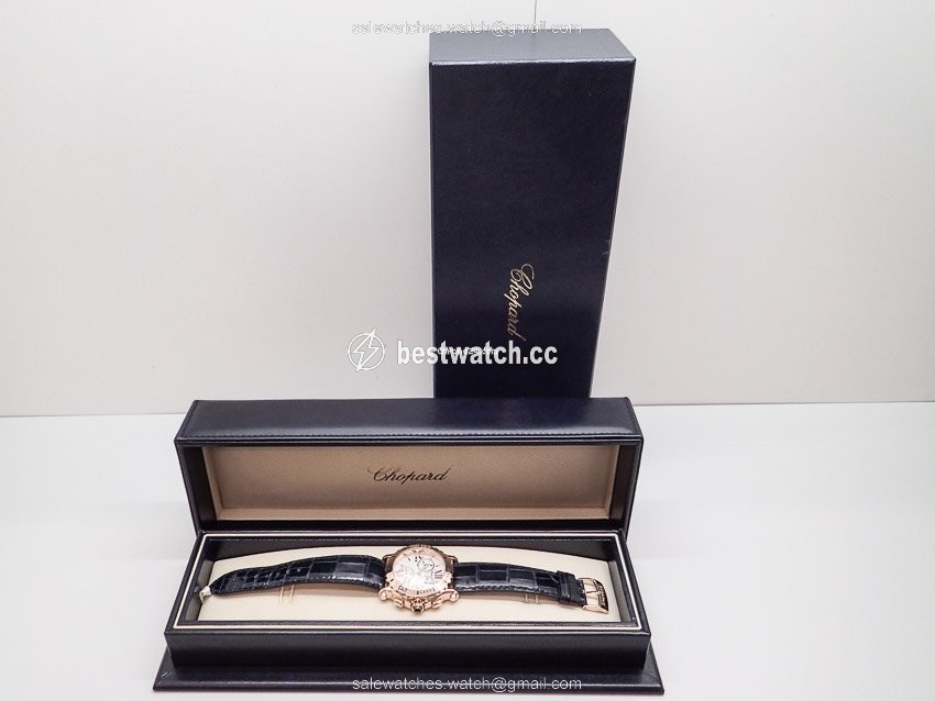 IMG_9085 Chopard Happy Sport Womens watch Quartz Red gold 283581-5003 Replica 2