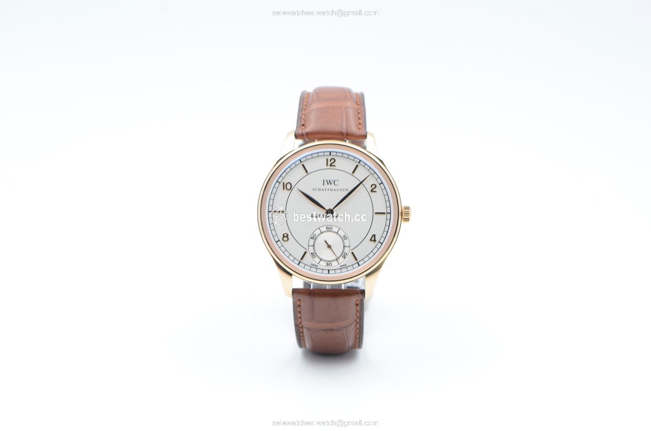 IWC Portuguese Hand-Wound Mens watch Unisex Manual winding Rose gold IW544503 Replica 2