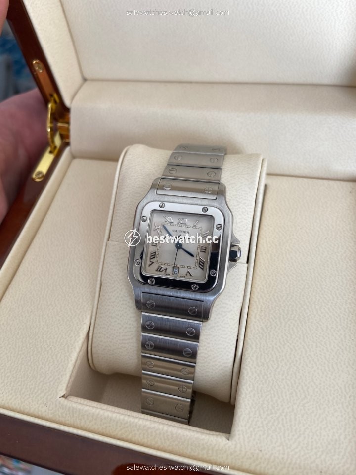 Cartier Santos Galbee Mens watch Unisex Quartz Steel 987901 Replica 2