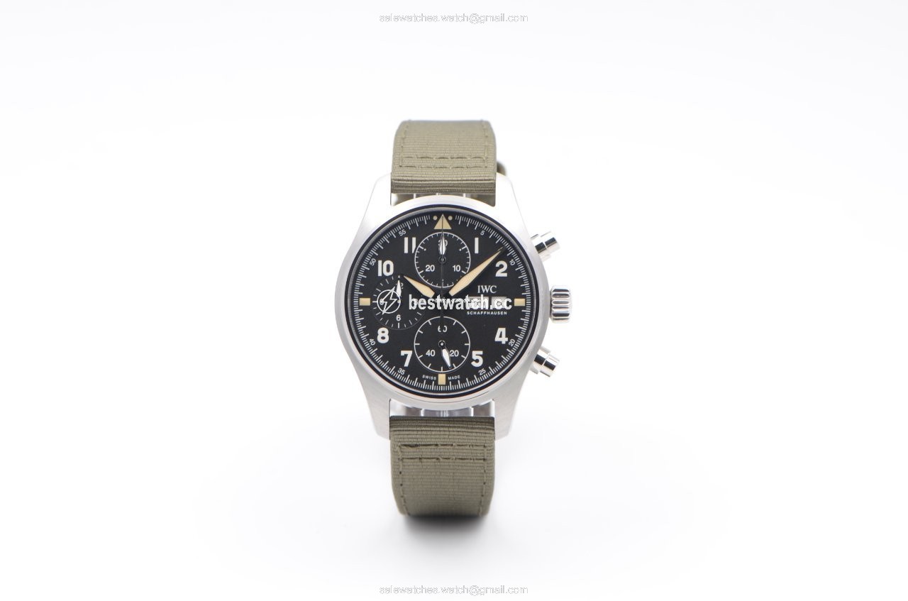 IMG_9085 IWC Pilot Spitfire Chronograph Mens watch Unisex Automatic Steel IW387901 Replica 2