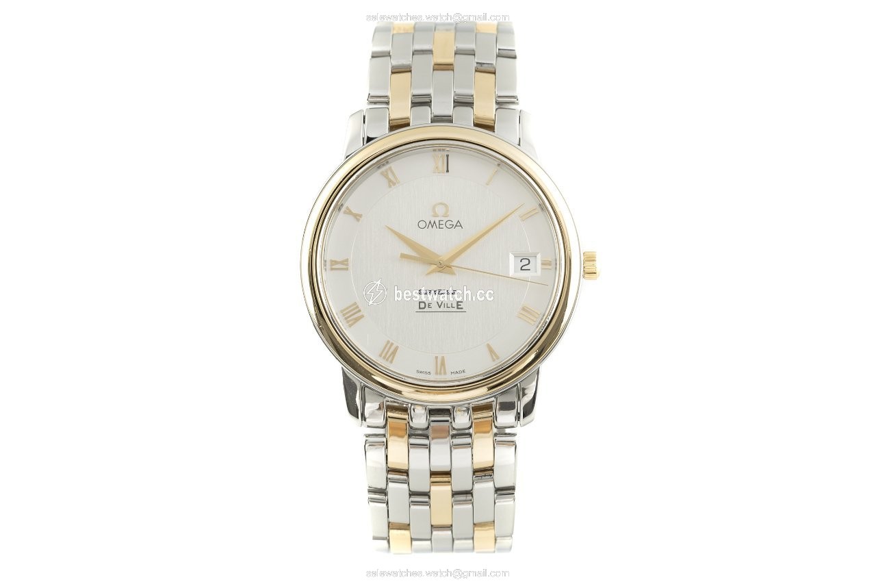 IMG_9085 Omega De Ville Prestige Mens watch Unisex Quartz Gold Steel 4310.32.00 Replica 2