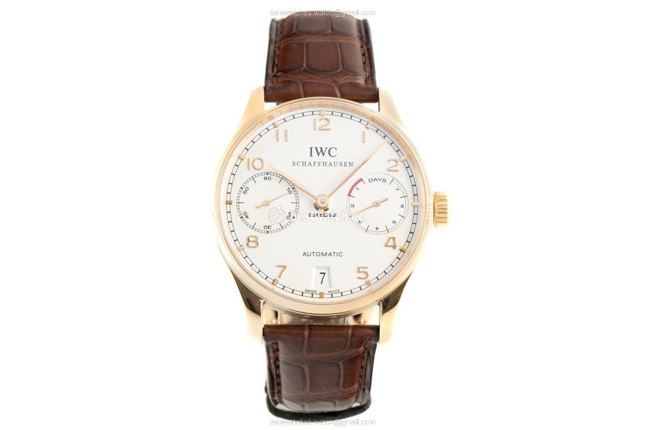 IMG_9085 IWC Portuguese Automatic Mens watch Unisex Automatic Yellow gold 5001 Replica 2