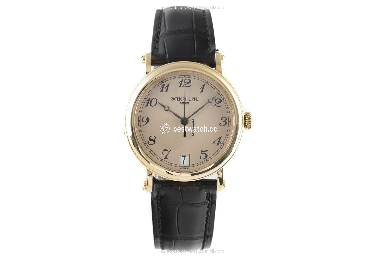 IMG_9085 Patek Philippe Calatrava Mens watch Unisex Automatic Yellow gold 5053J-001 Replica 2