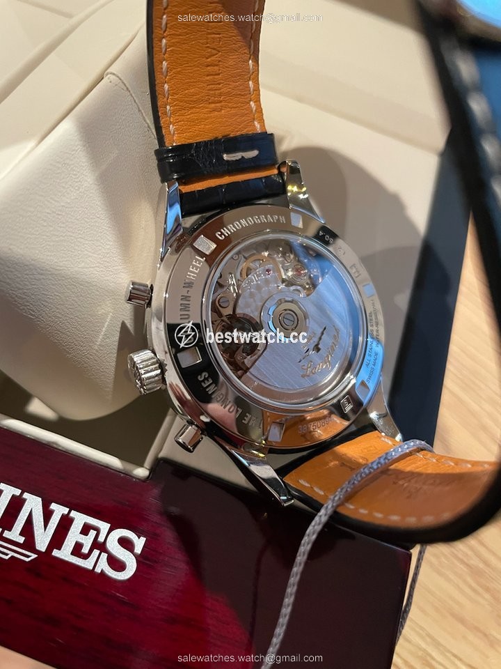 IMG_9085 Longines Column-Wheel Chronograph Mens watch Unisex Automatic Steel L2.750.4.56.0 Replica 2