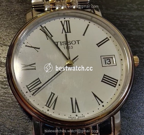 IMG_9085 Tissot Mens watch Unisex Quartz Gold Steel T870 970 Replica 2