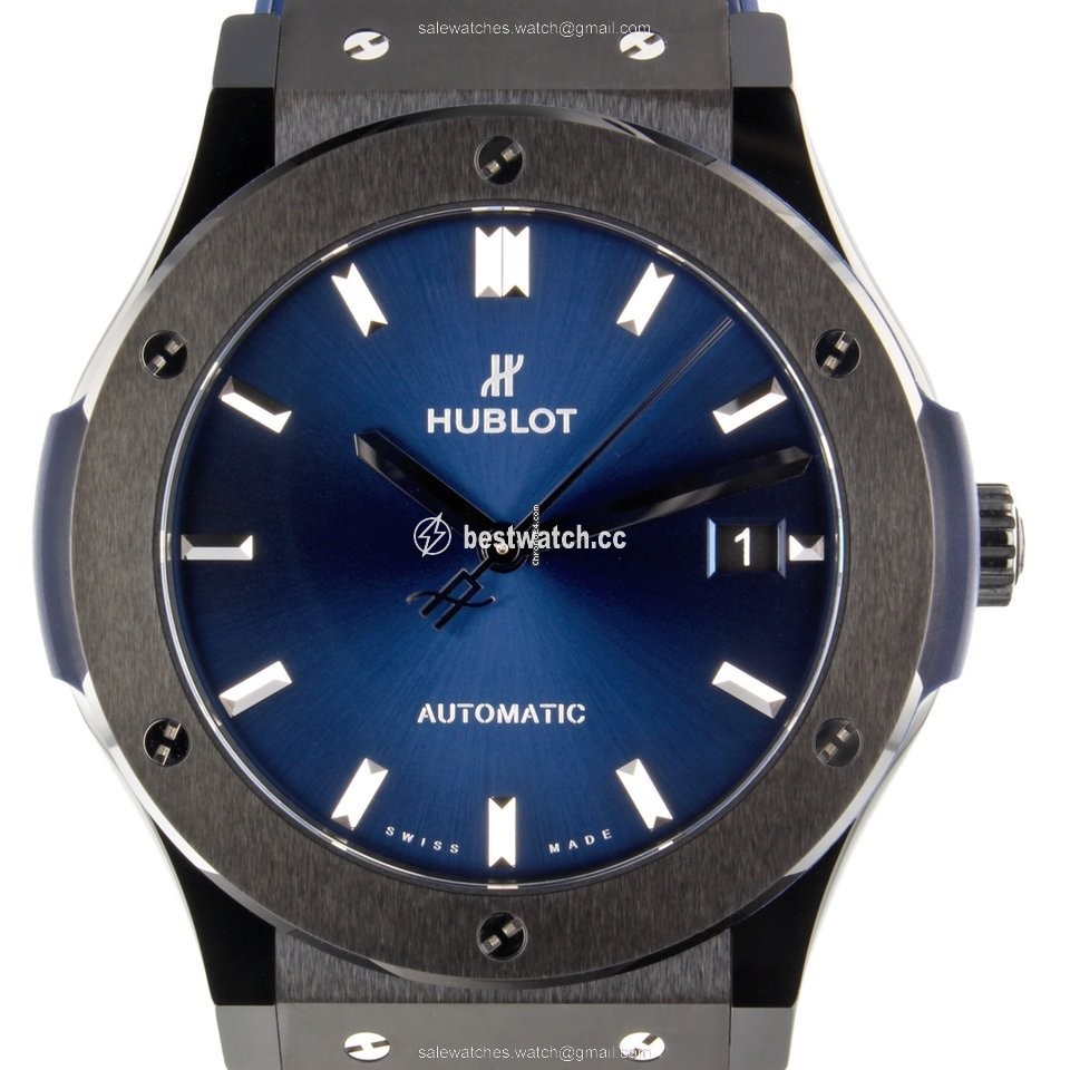 IMG_9085 Hublot Classic Fusion Blue Mens watch Unisex Automatic Ceramic 511CM7170LR Replica 2