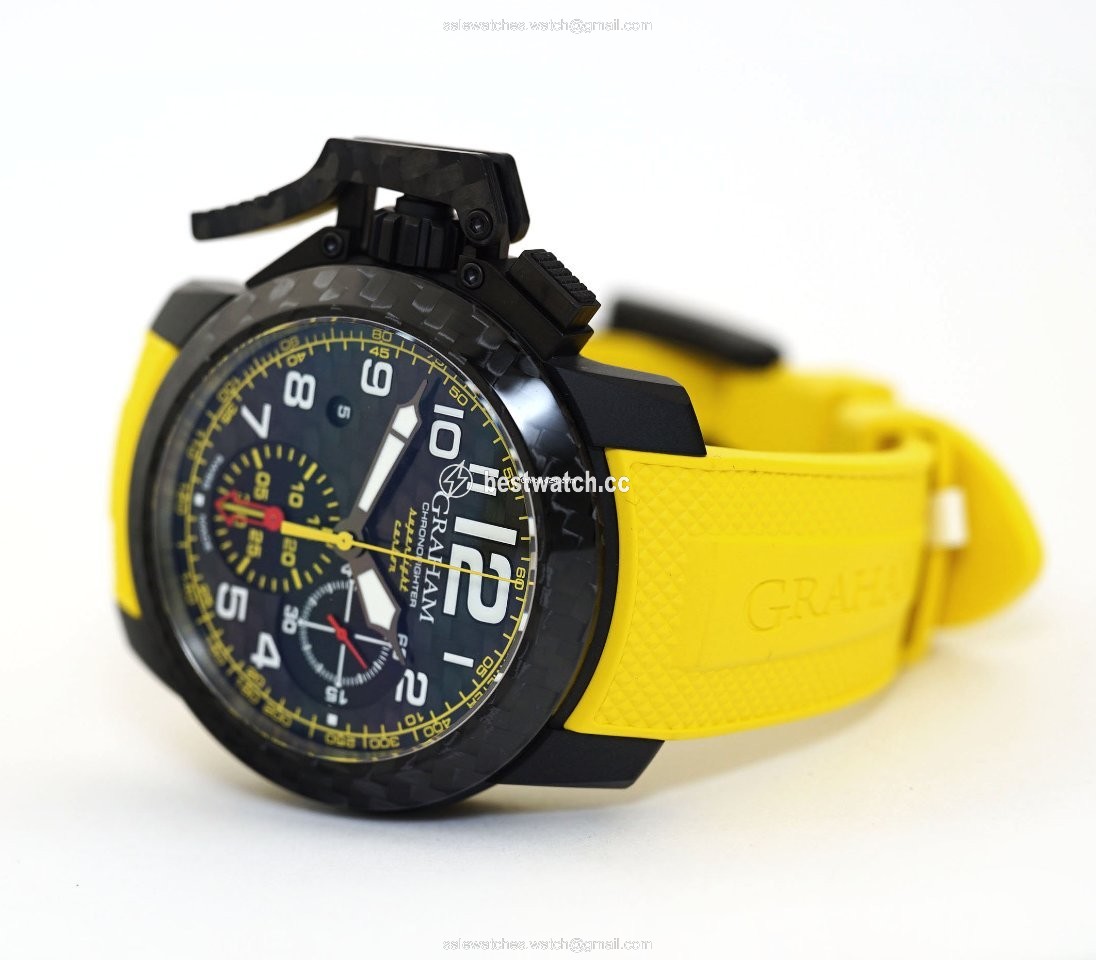 IMG_9085 Graham Chronofighter Oversize Mens watch Unisex Automatic Carbon 2CCBK.B15A.K103K Replica 2