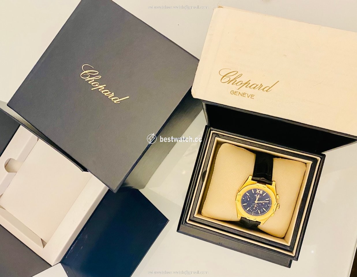 IMG_9085 Chopard St. Moritz Mens watch Unisex Manual winding White gold 57470 Replica 2