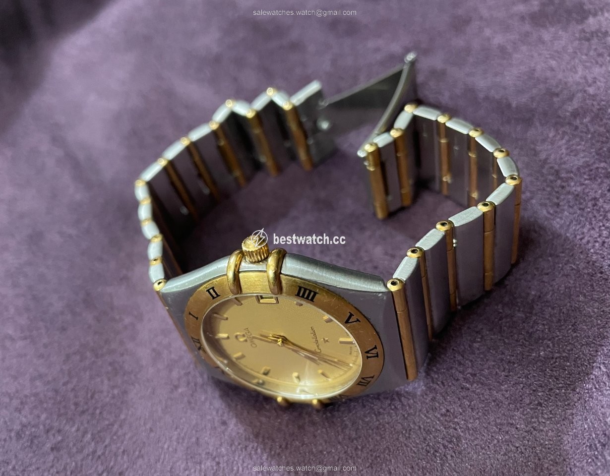 IMG_9085 Omega Constellation Day-Date Mens watch Unisex Quartz Gold Steel 3961070 Replica 2