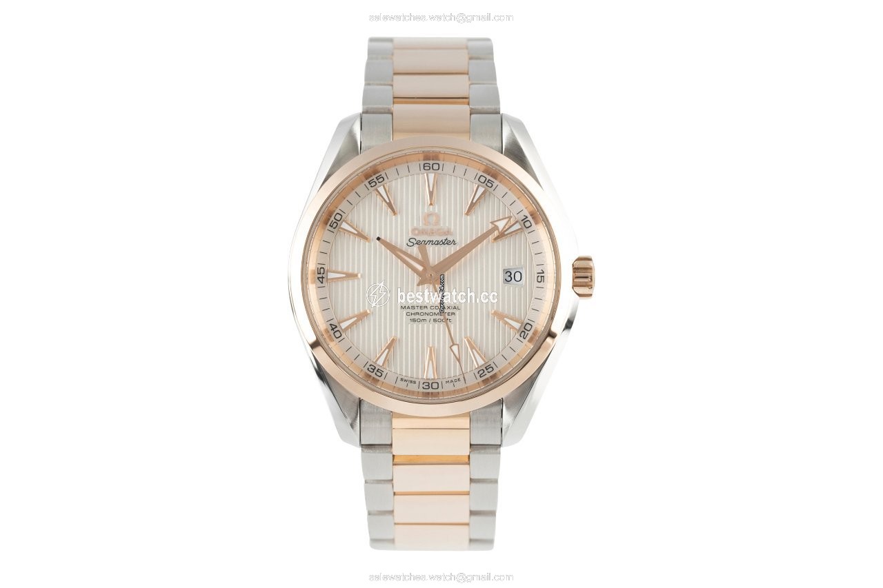 Omega Seamaster Aqua Terra Mens watch Unisex Automatic Gold Steel 231.20.42.21.02.001 Replica 2