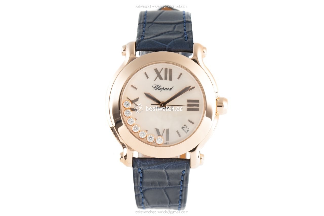 Chopard Happy Sport Womens watch Quartz Red gold 4183 Replica 2