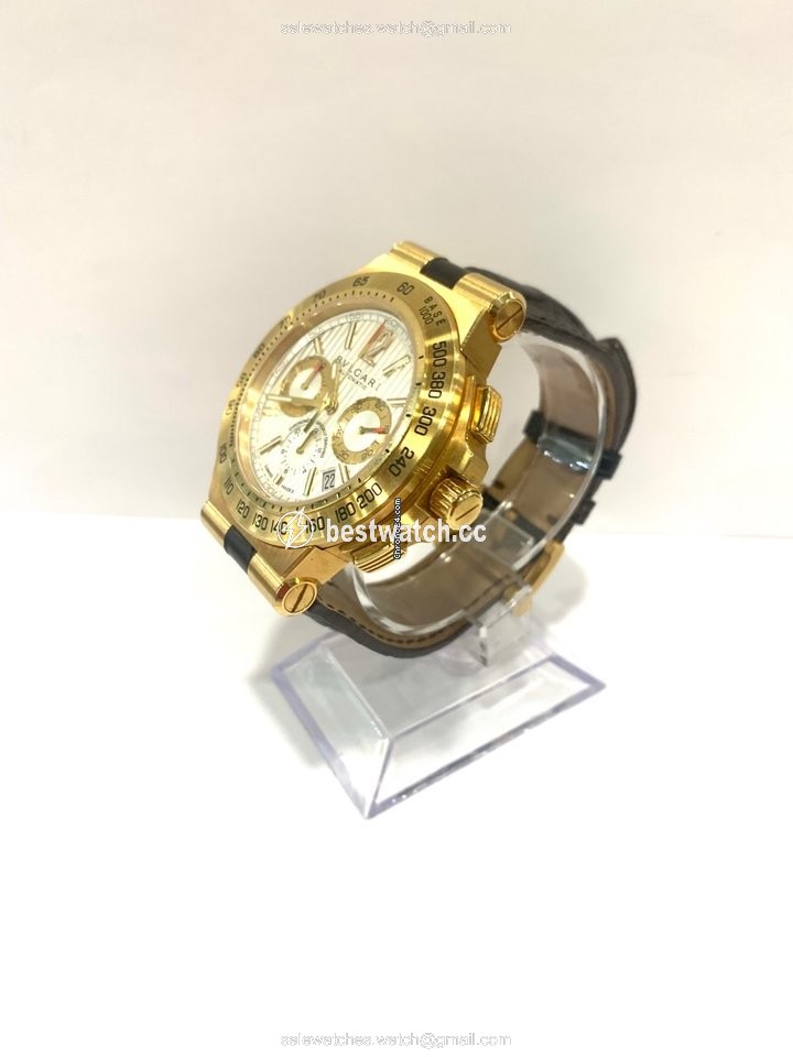 IMG_9085 Bulgari Diagono Mens watch Unisex Automatic Yellow gold DP42 Replica 2