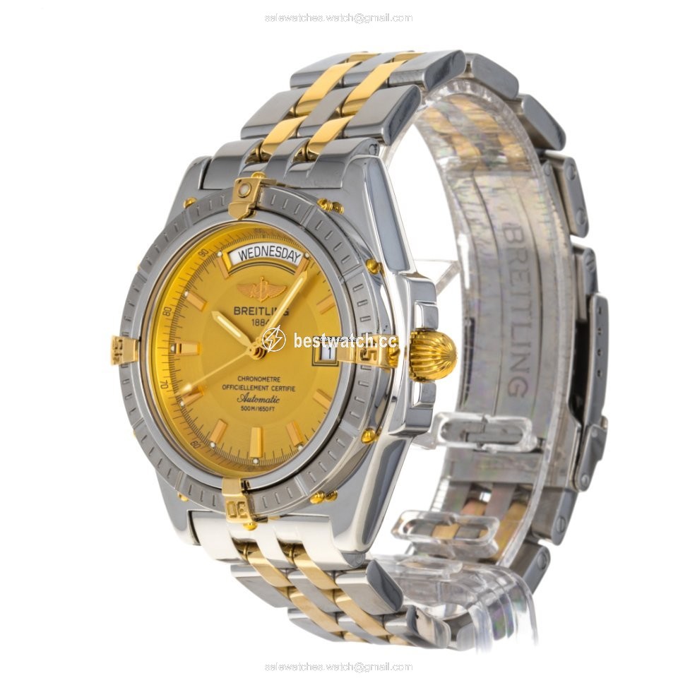 IMG_9085 Breitling Headwind Mens watch Unisex Automatic Gold Steel B45355 Replica 2