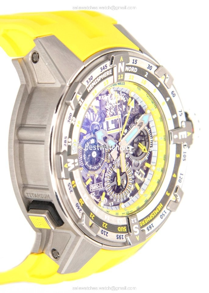 Richard Mille Mens watch Unisex Automatic Titanium RM60-01 Ti Replica 2