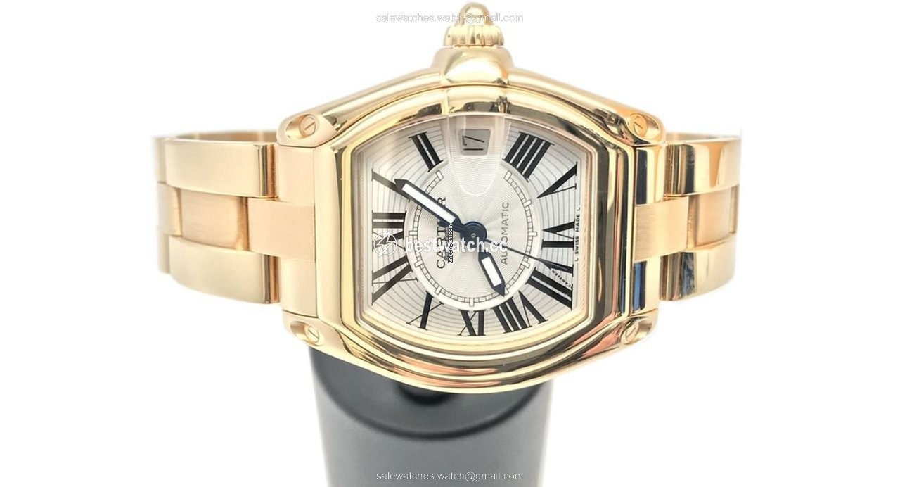 IMG_9085 Cartier Roadster Mens watch Unisex Automatic Yellow gold 252410609CE Replica 2