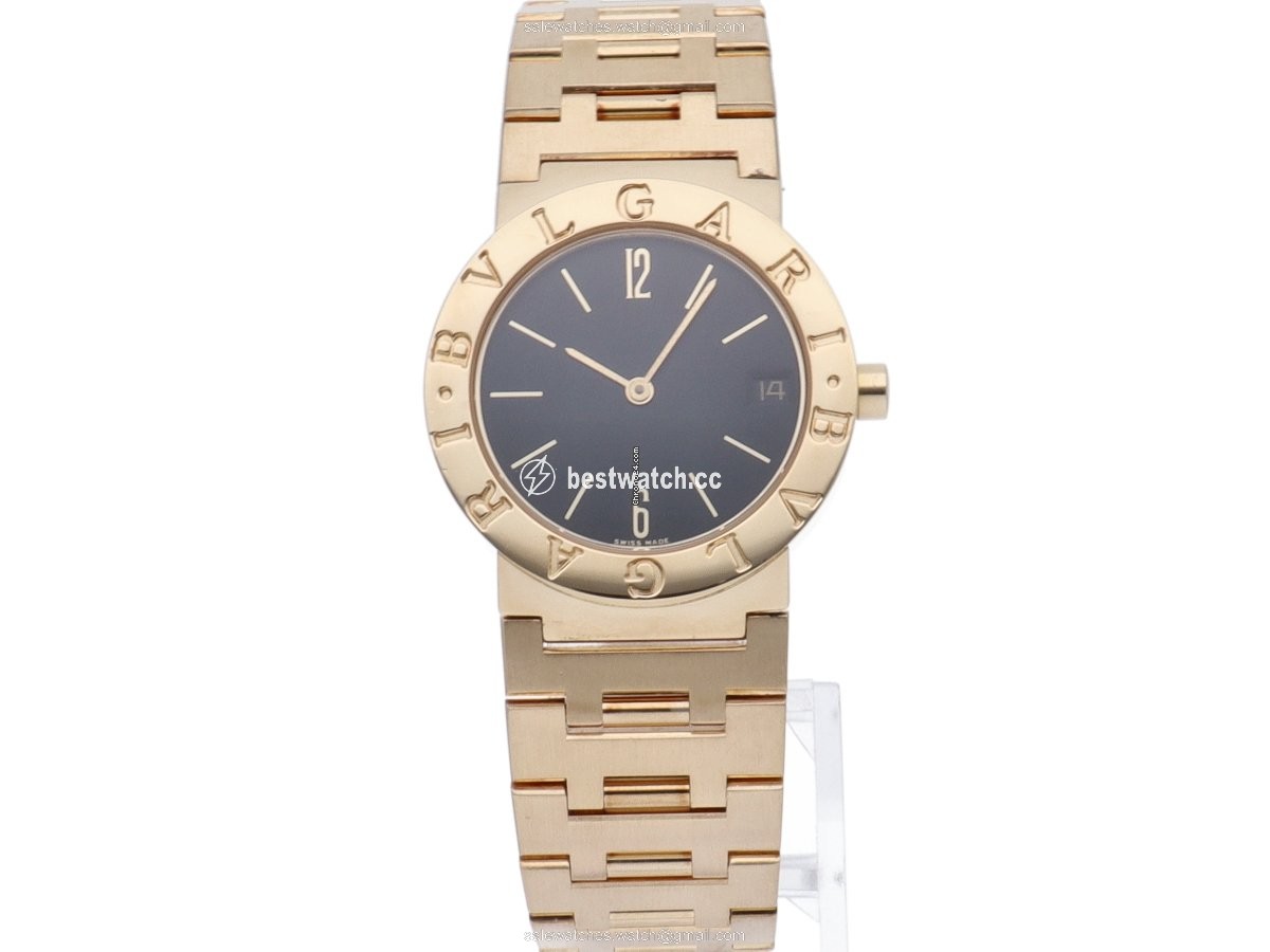 IMG_9085 Bulgari Bulgari Mens watch Unisex Quartz Yellow gold BB30GGD Replica 2