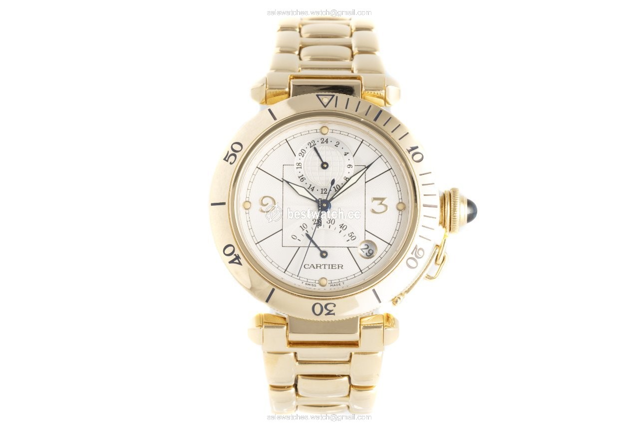 IMG_9085 Cartier Pasha Mens watch Unisex Automatic Yellow gold 2395 Replica 2