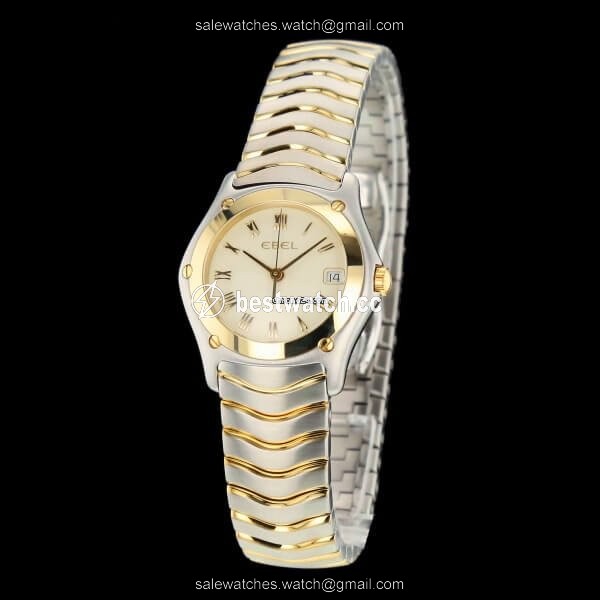 IMG_9085 Ebel Classic Womens watch Quartz Gold Steel 1087F21 Replica 2