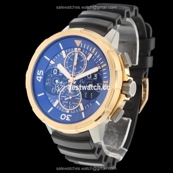 IMG_9085 IWC Aquatimer Perpetual Calendar Digital Date-Month Mens watch Unisex Automatic Rose gold IW379402 Replica 2