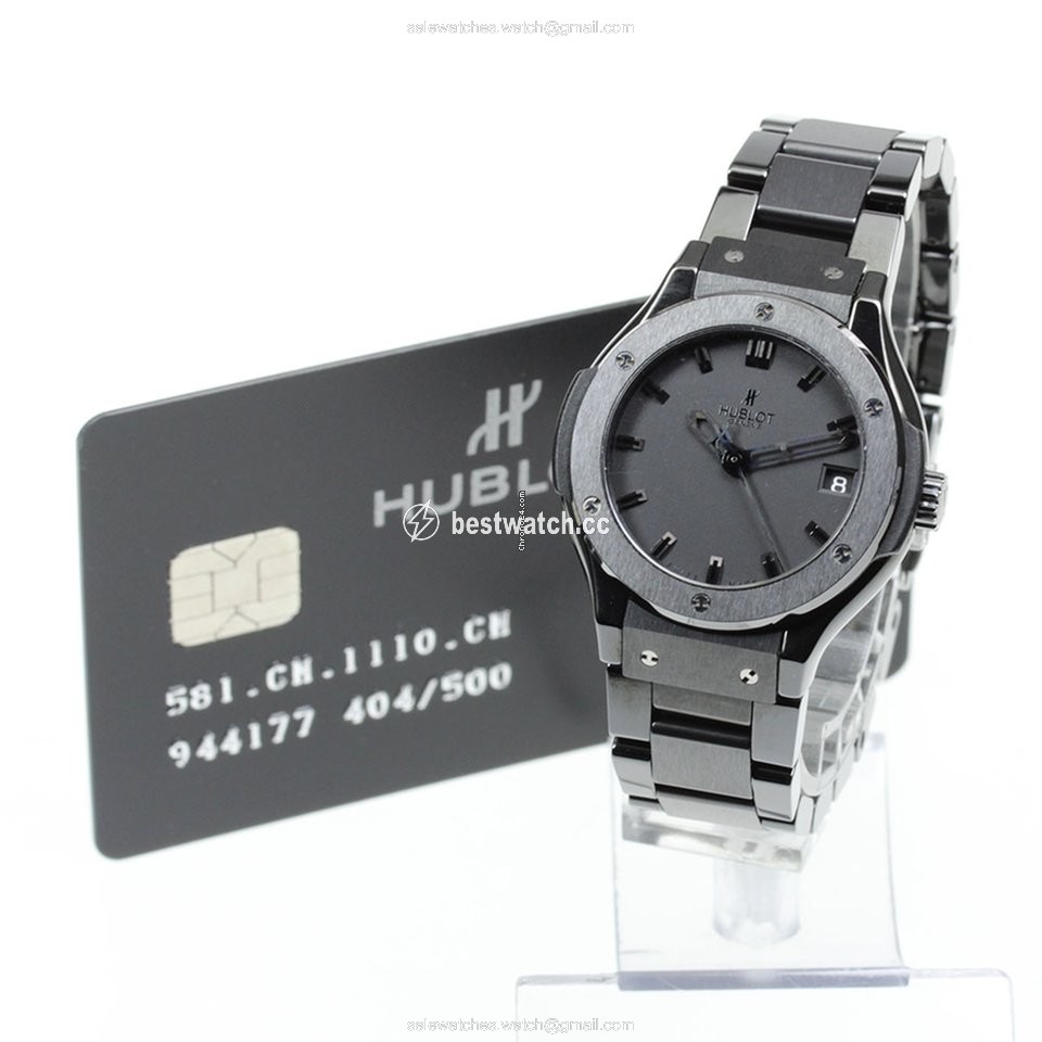 IMG_9085 Hublot Classic Fusion Quartz Womens watch Quartz Ceramic 581.CM.1110.CM Replica 2