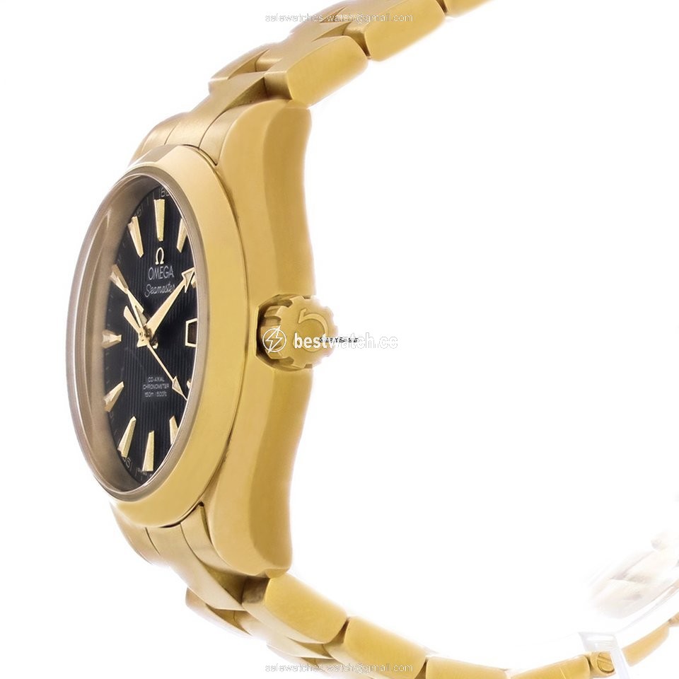 Omega Seamaster Aqua Terra Womens watch Automatic Yellow gold 231.50.34.20.01.001 Replica 2