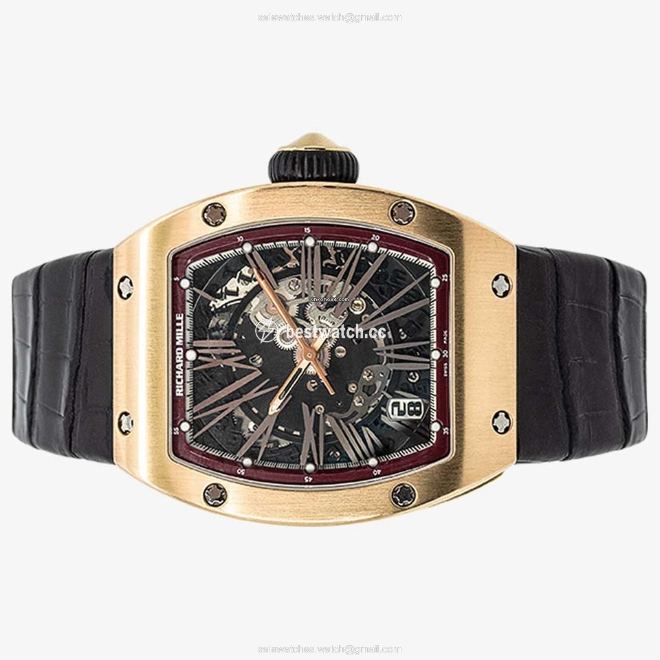 Richard Mille Mens watch Unisex Automatic Rose gold RM023 Replica 2