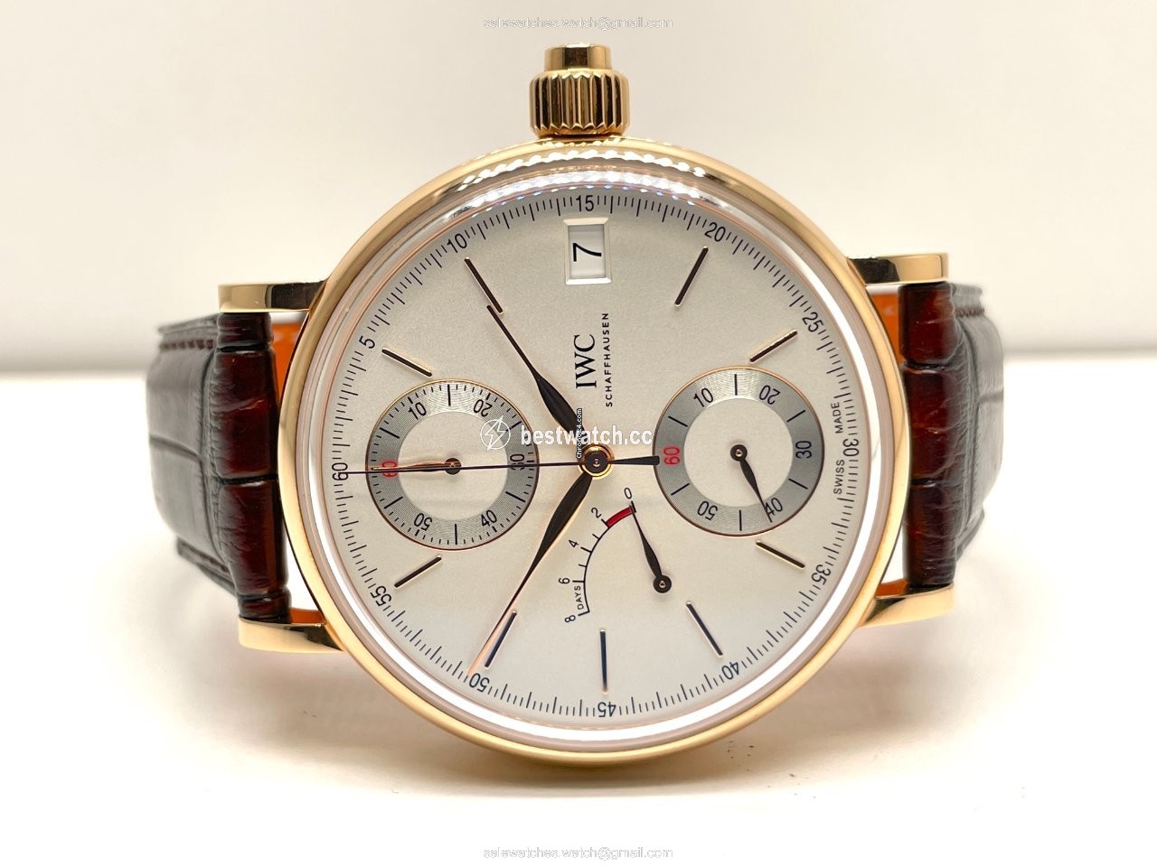 IWC Portofino Hand-Wound Manual winding Rose gold IW515104 Replica 2