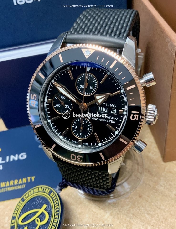 IMG_9085 Breitling Superocean Heritage Mens watch Unisex Automatic Gold Steel U13313121B1S1 Replica 2