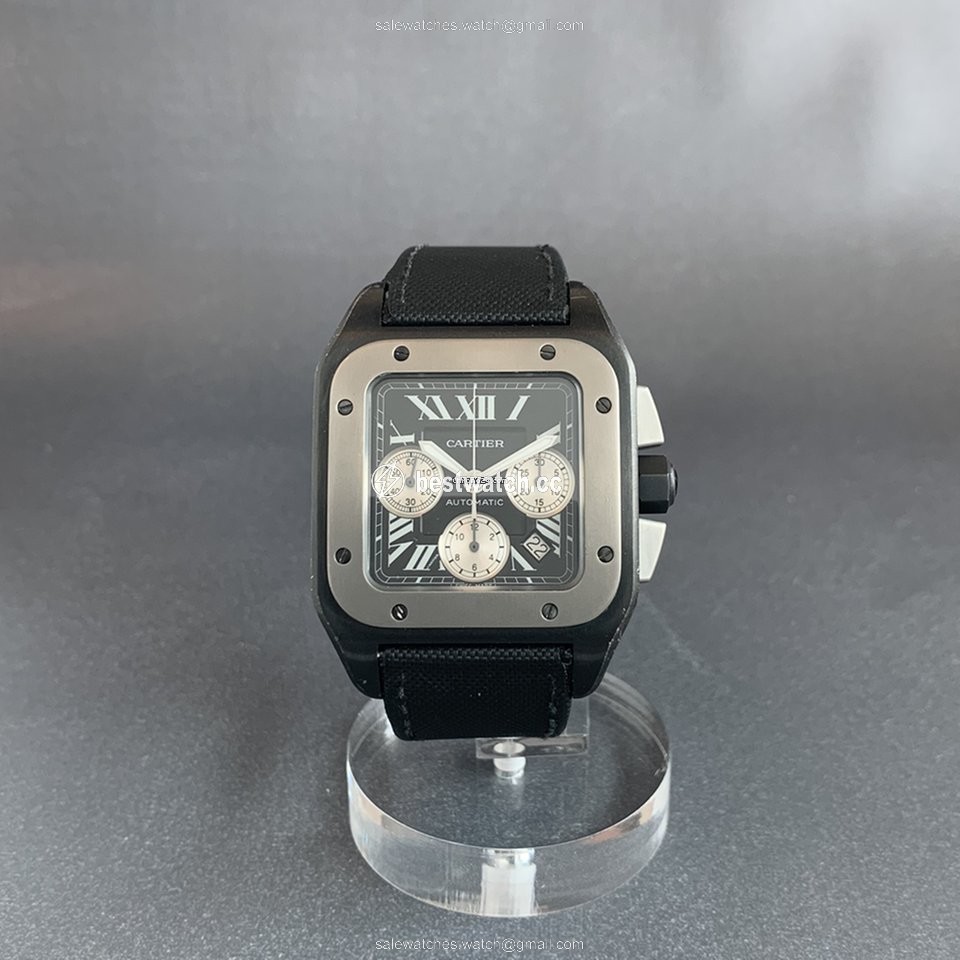 IMG_9085 Cartier Santos 100 Mens watch Unisex Automatic Steel W2020005 Replica 2