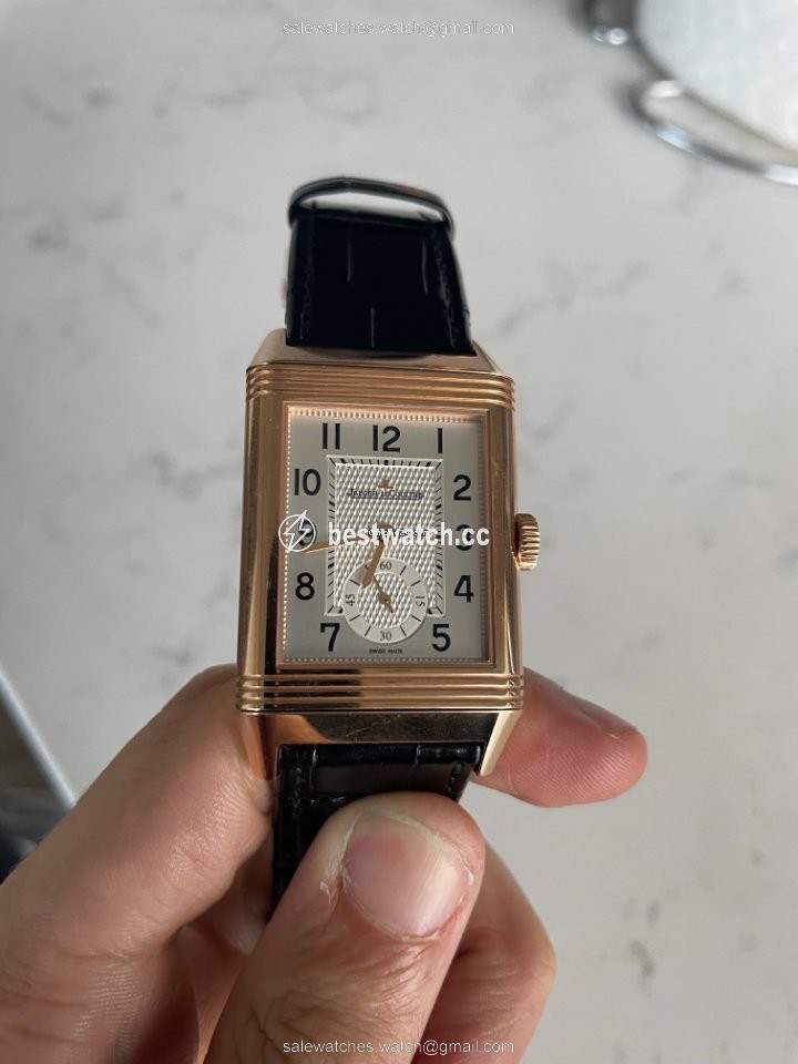 IMG_9085 Jaeger-LeCoultre Reverso Duoface Mens watch Unisex Manual winding Rose gold 3842520 Replica 2