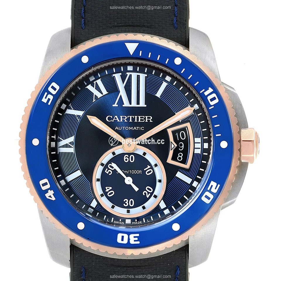 IMG_9085 Cartier Calibre de Cartier Diver Mens watch Unisex Automatic Steel W2CA0009 Replica 2