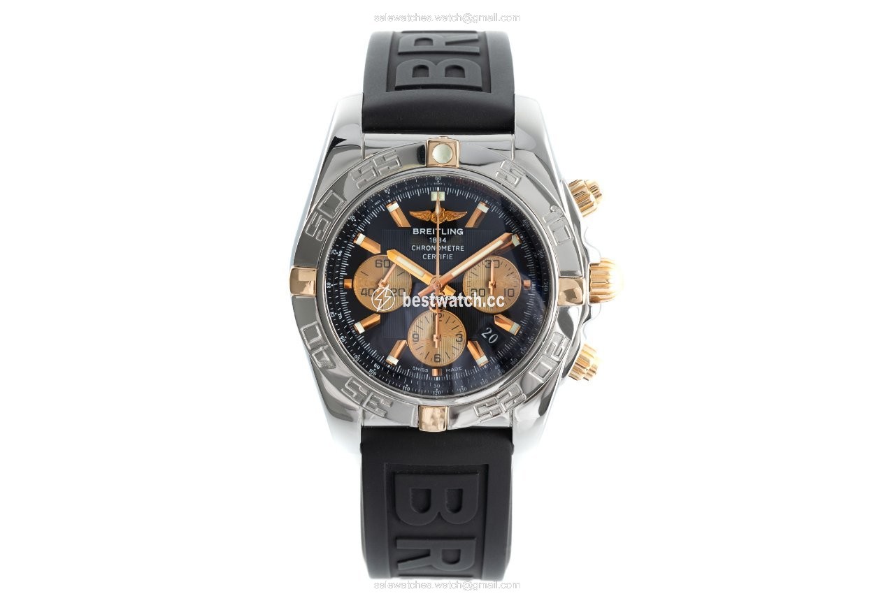 IMG_9085 Breitling Chronomat 44 Mens watch Unisex Automatic Gold Steel IB0110 Replica 2