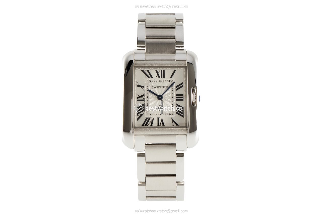 IMG_9085 Cartier Tank Anglaise Womens watch Quartz Steel W5310044 Replica 2