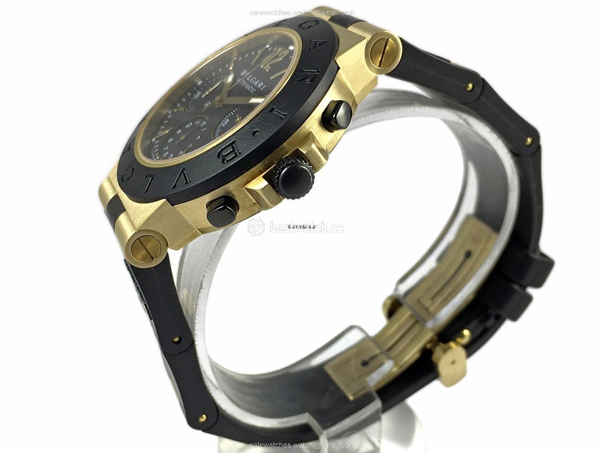 Bulgari Diagono Mens watch Unisex Automatic Yellow gold AC38G Replica 2